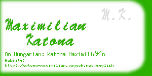 maximilian katona business card